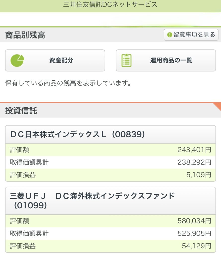 2026/5/8 企業型DC運用実績 手取り27万25歳 蒼井積