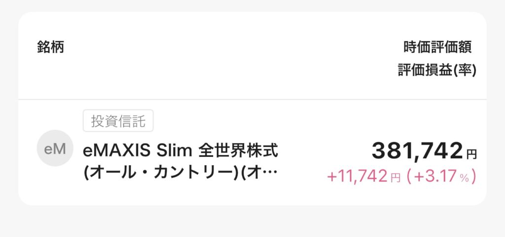 2026/5/21 新NISA運用実績 iGrow 手取り27万25歳 蒼井積 オルカン100%