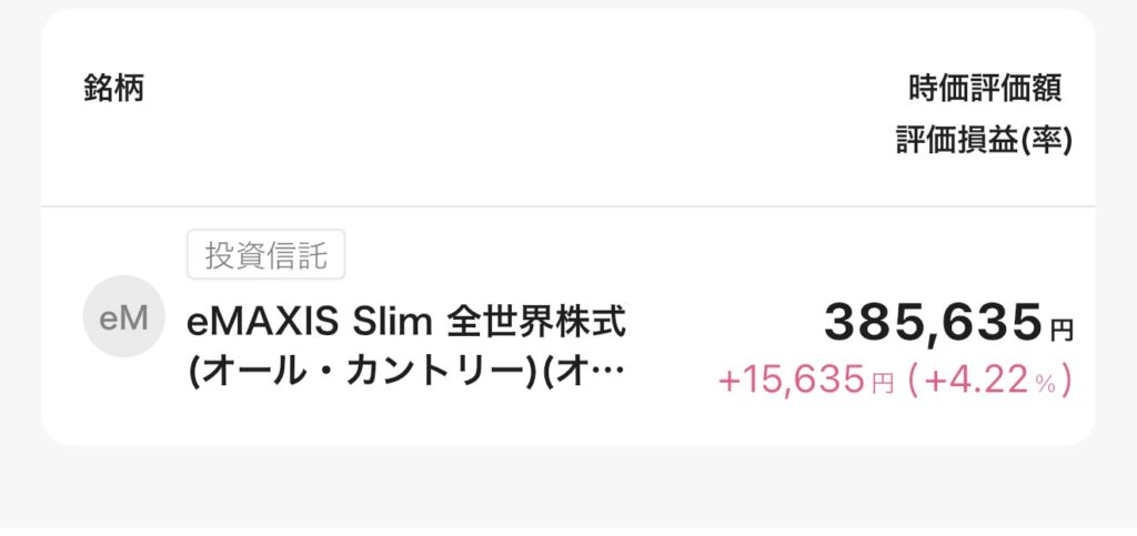2026/5/22 新NISA運用実績 iGrow 手取り27万25歳 蒼井積 オルカン100%