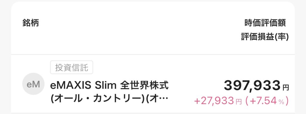 2026/6/3 新NISA運用実績 iGrow 手取り27万25歳 蒼井積 オルカン100%